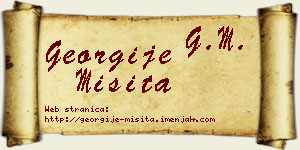 Georgije Misita vizit kartica